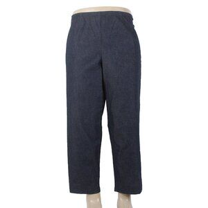 Eileen Fisher Pant  $118 Sz 1X x 26.5  Blue Slim Ankle Side Zip Cotton Pant
